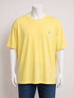 Polo Ralph Lauren Short Sleeve XXL Yellow Cotton T Shirt Pony Logo Casual